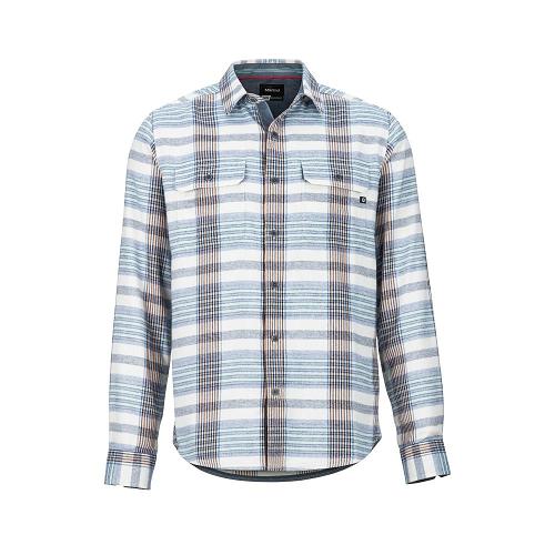 Marmot Clothes White Grey NZ - Del Norte Shirts Mens NZ9617034